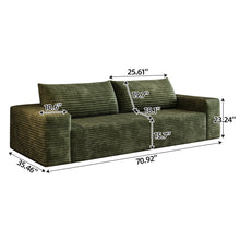 Load image into Gallery viewer, 3 Setaser Sofa, Deep Seat Couches For Living Room - Green
