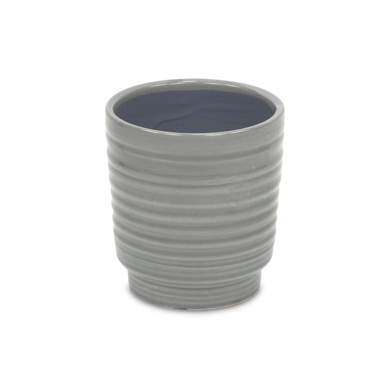 Round Pot Planter (487402) - Gray