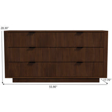 Load image into Gallery viewer, Lola - Dresser With 6 Drawers - Dark Brown
