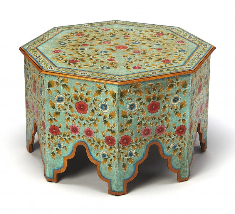 Hand Painted Coffee Table - Green
