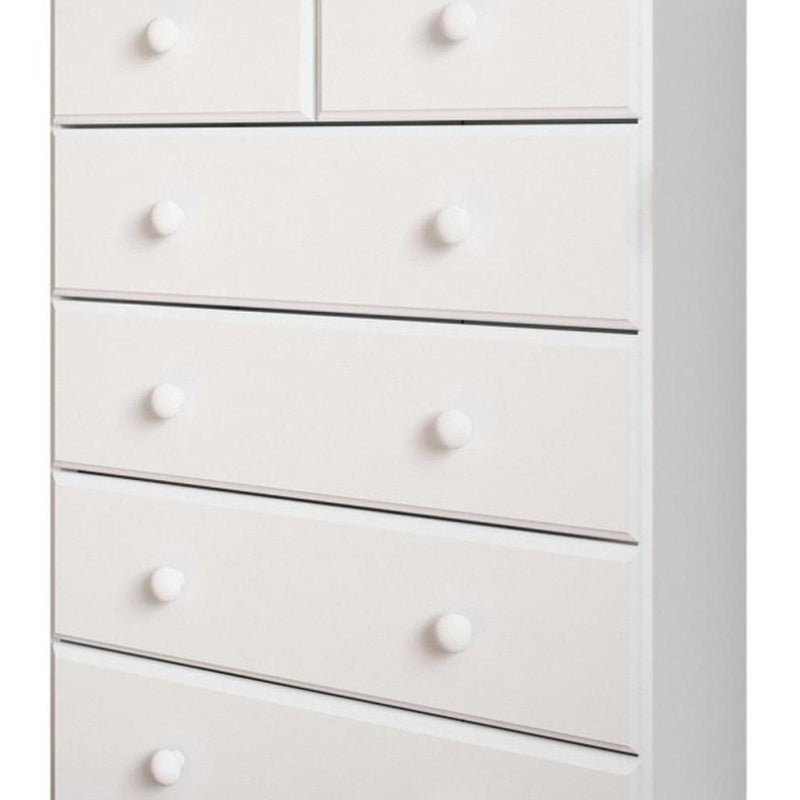Solid Wood Six Drawer Dresser (760586) - White