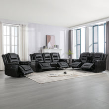 Load image into Gallery viewer, Home Theater Recliner Set Manual Recliner Chair With Wide Armrest, Two Built-In Cup Holders For Living Room
