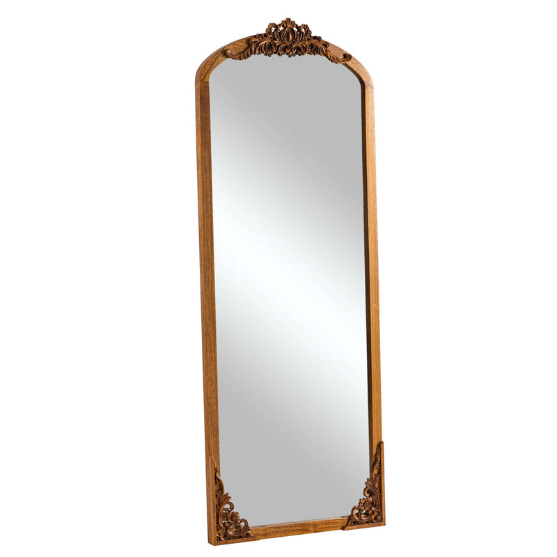 64" Wood Framed Full Length Mirror - Brown