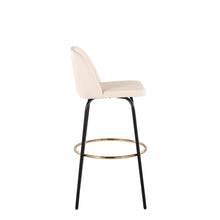 Load image into Gallery viewer, Toriano - Contemporary Fixed Height, Barstool With Swivel &amp; Round Footrest (Set of 2)

