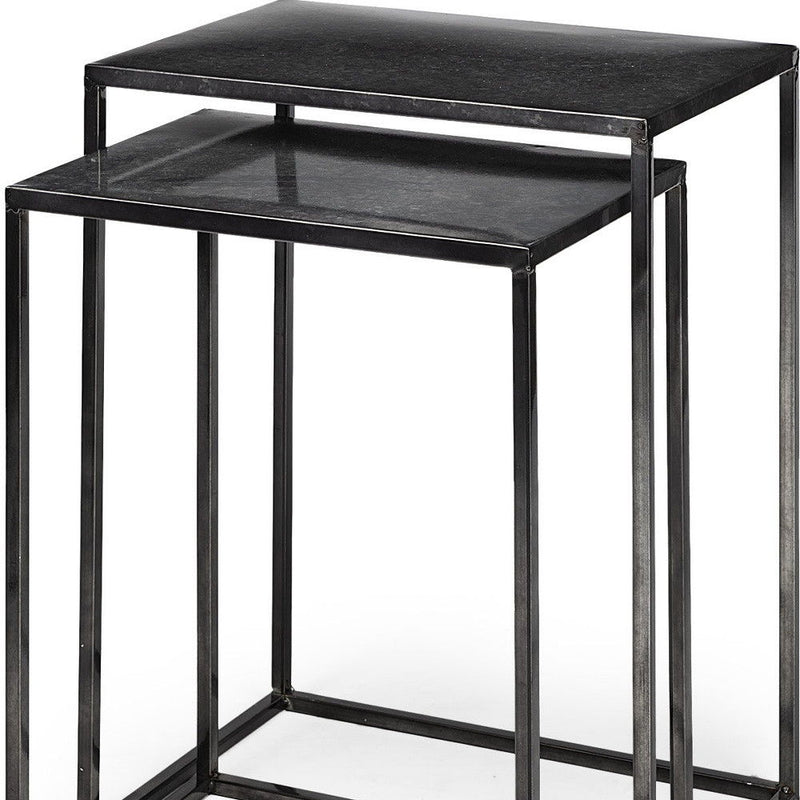 Iron Nested Tables (Set of 2) - Black