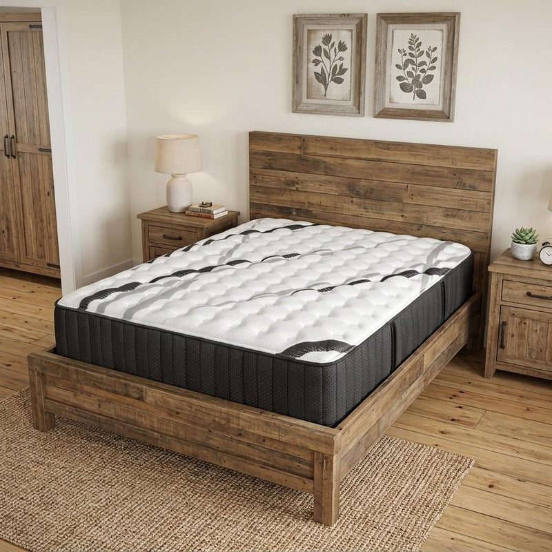 Graphite And Titanium Infused Gel Memory Foam Medium Hybrid Mattress - Queen