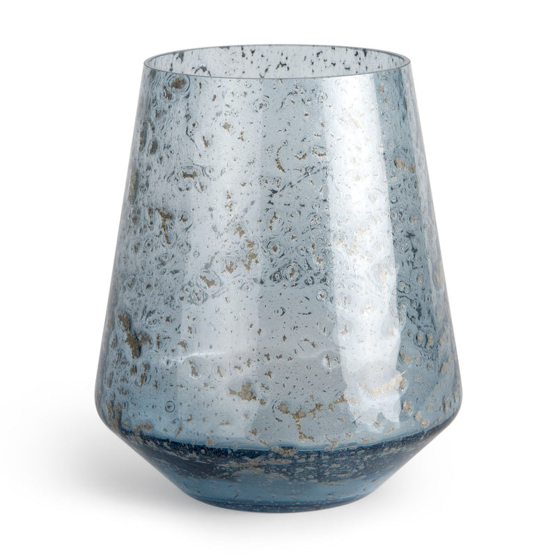 Round Seeded Table Vase - Blue