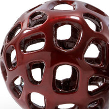 Load image into Gallery viewer, Hand Painted Decorative Orbs (Set of 2) - Red
