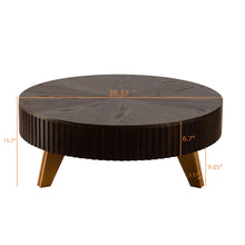 Load image into Gallery viewer, Round Retro Coffee With Solid Wood Legs
