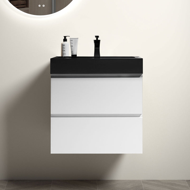 Alice - Bathroom Vanity With Large Storage, Sink, Wall Mounted