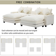 Load image into Gallery viewer, Sectional Sofa Upholstered Sofa With Two Removable Ottoman, Two USB Ports, Two Cup Holders And Large Storage Box For Living Room
