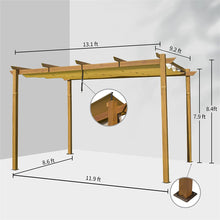 Load image into Gallery viewer, Outdoor Retractable Pergola with Weather-Resistant Sun Shade Canopy, Aluminum Pergola Gazebo for BBQ, Party, Wedding, Patio, Backyard, Deck, Garden
