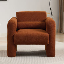 Load image into Gallery viewer, Modern Accent Chair Lambskin Sherpa Fabric Upholstered Comfy With Pillow
