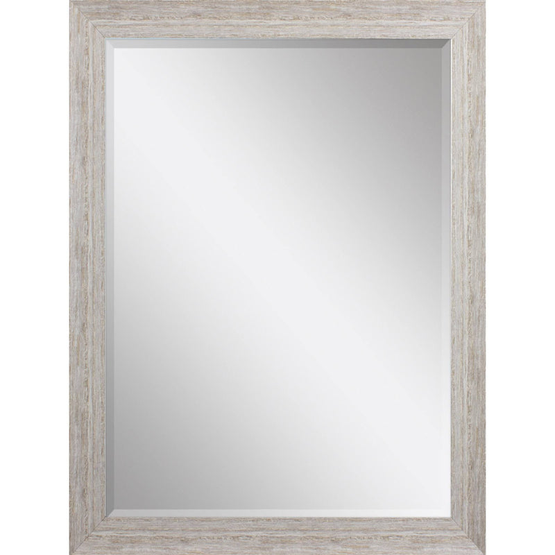 40" Distressed Wood Framed Accent Mirror - White