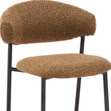Load image into Gallery viewer, Fabric Open Back Dining Side Chairs (Set of 2) - Brown / Black
