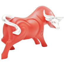 Load image into Gallery viewer, Bull Tabletop Sculpture - Red / Silver
