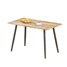 Load image into Gallery viewer, Modern Minimalist Dining Table And Chairs With Metal Legs For 4 - 6 Seats - Wood
