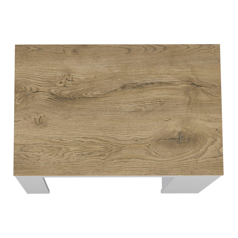 36" Wood Kitchen Island With Storage - Beige / White