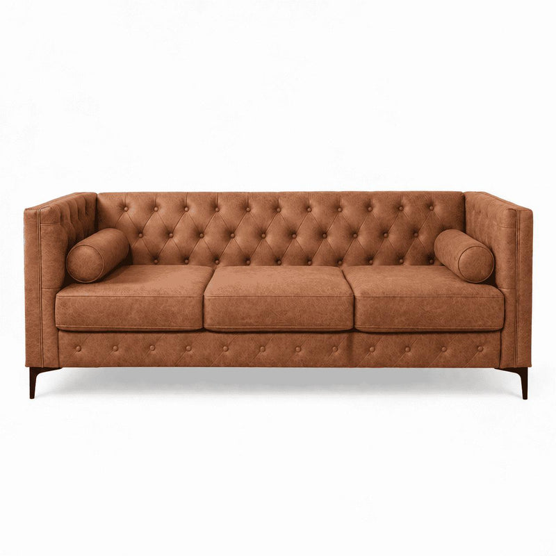 Faux Leather Sofa (762864) - Brown