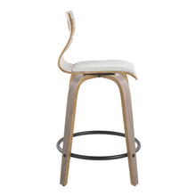 Load image into Gallery viewer, Folia - Contemporary Fixed Height Stool With Swivel With Round Footrest (Set of 2)
