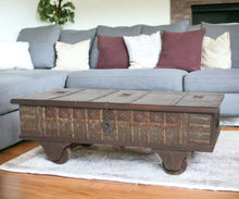 Load image into Gallery viewer, Wheel Antique Coffee Table - Brown
