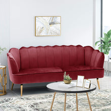 Load image into Gallery viewer, Modern Glam 3 Seater Sofa With Velvet Texture
