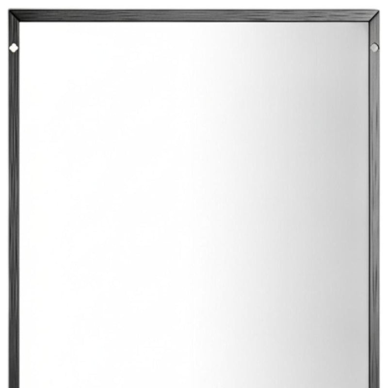 Metal Framed Standing Mirror - Black