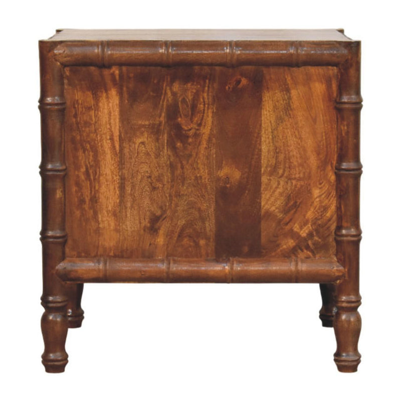 Solid Wood Two Drawer Nightstand (738440) - Brown