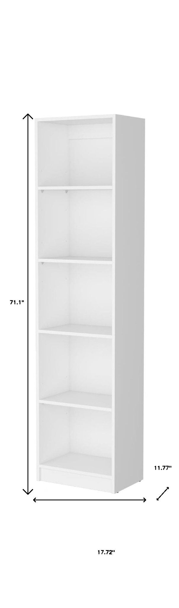 Five Tier Bookcase (546594) - White
