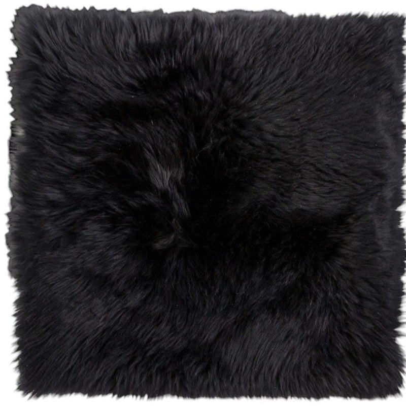 17" X 17" Wool Chair Pads (Set of 2) - Black