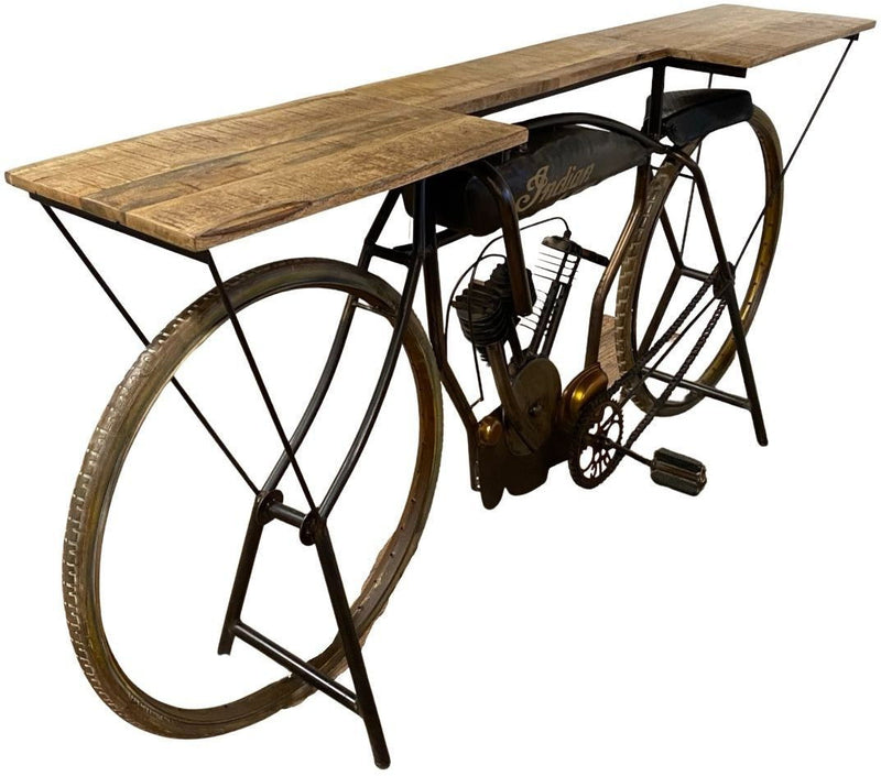 Solid Wood And Iron Rolling Kitchen Cart - Silver