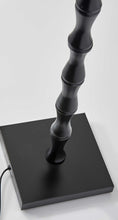 Load image into Gallery viewer, Textured Pole Floor Lamp With Beige Burlap Shade - Black
