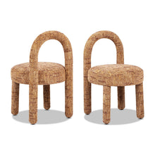 Load image into Gallery viewer, Penny - Round Arched Upholstered Dining Side Chair (Set of 2) - Golden Rust Orange
