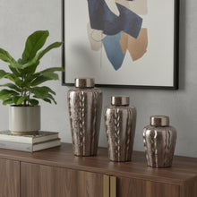 Load image into Gallery viewer, Urn Ginger Jars (Set of 3) - Bronze / Silver
