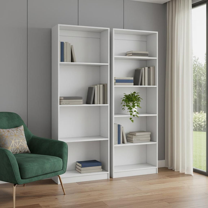 Nine Tier Modular Bookcase (Set of 2) (546622) - White