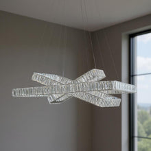 Load image into Gallery viewer, 3 Light Crystal LED Dimmable Chandelier - Silver / Clear
