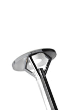 Load image into Gallery viewer, Frosted Glass Shade Uplighting Torchiere In Brushed Steel - Silver
