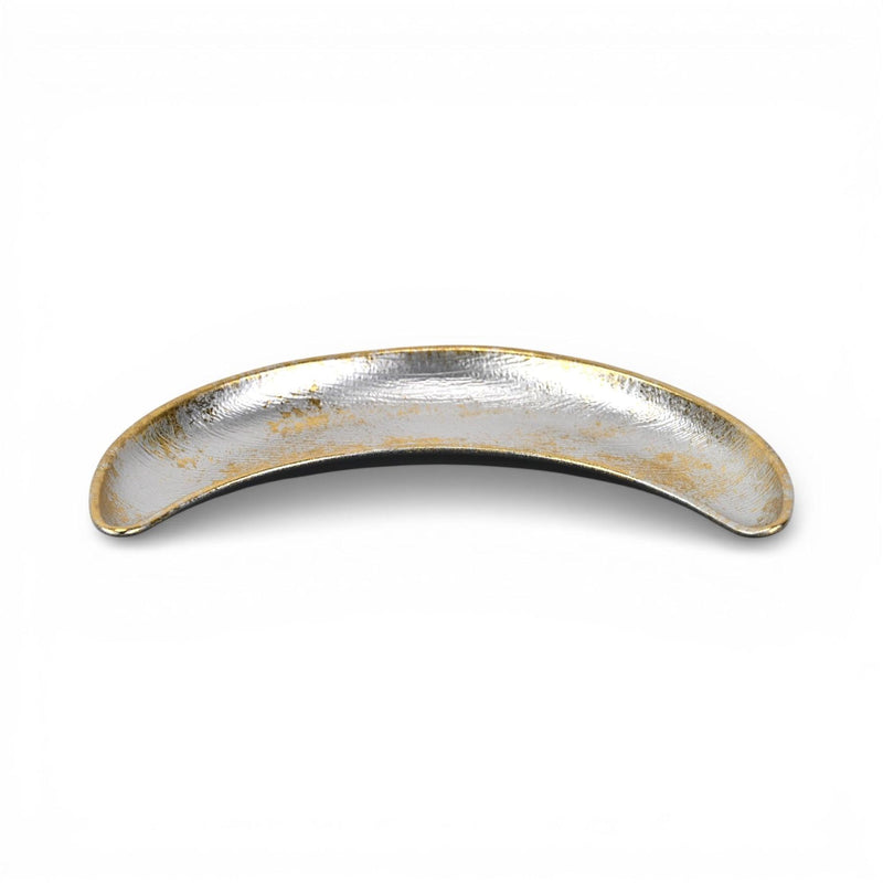 Handmade Crescent Trinket Tray (744453) - Silver / Silver