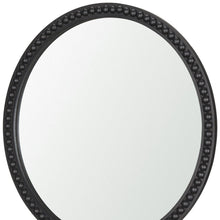 Load image into Gallery viewer, 30" Solid Beaded Round Framed Accent Mirror - Black
