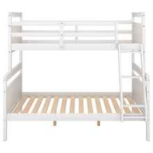 Load image into Gallery viewer, Twin over Full Bunk Bed with ladder, Safety Guardrail, Perfect for Bedroom, White(Old SKU: SM000118AAK-1)
