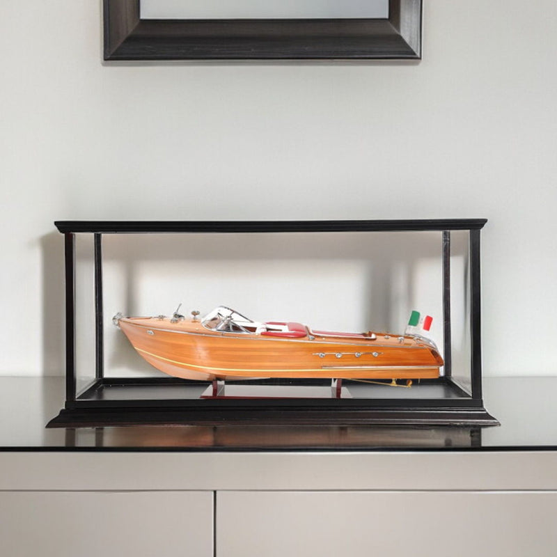 Hand Painted Riva Aquarama Speedboat Exclusive Display Case Edition Model Boat - Aqua