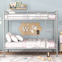 Load image into Gallery viewer, Full Over Full Metal Bunk Bed, Sliver
