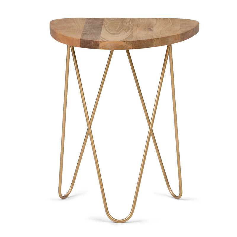 21" Round End Table - Gold