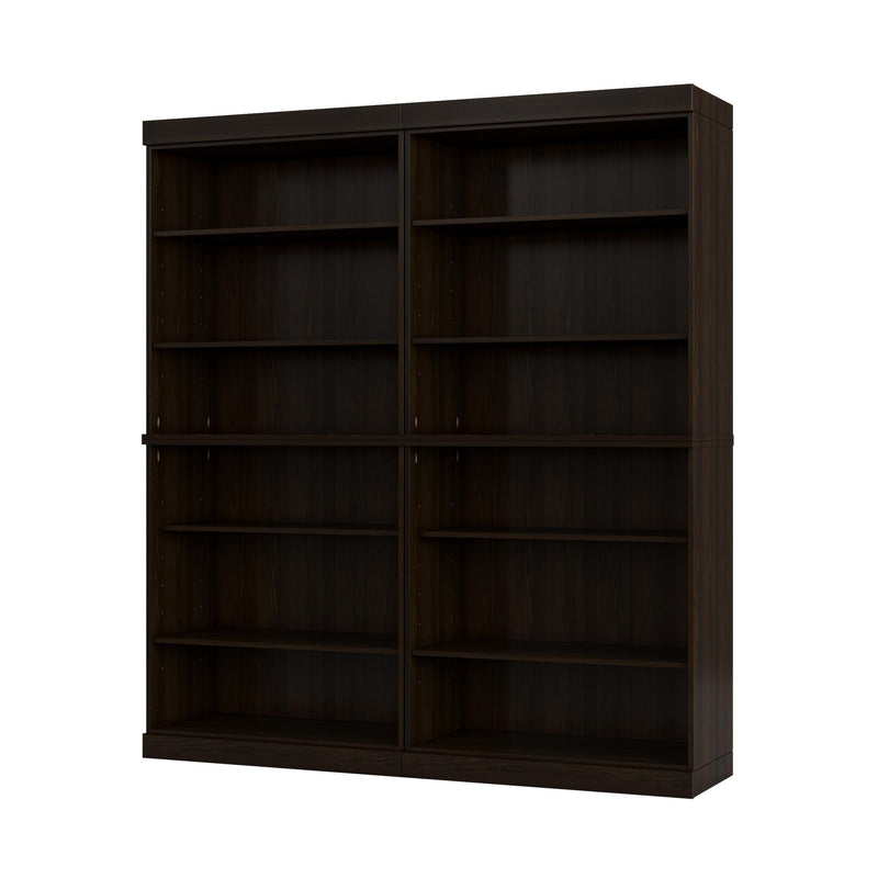 Adjustable Twelve Tier Library Bookcase - Espresso
