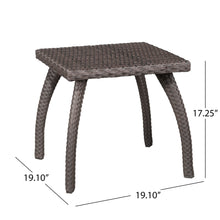 Load image into Gallery viewer, Luminant - Outdoor Side Table With Iron Frame - Brown

