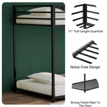 Load image into Gallery viewer, Same as original B083124170 Adam Twin over Twin Metal Bunk, Black
