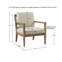 Load image into Gallery viewer, Tage - Upholstered Accent Armchair With Slatted Back Design - Ivory
