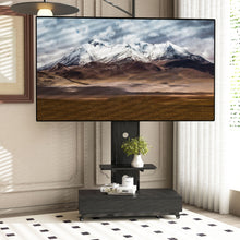 Load image into Gallery viewer, Mobile TV Cart With Push Pull Drawer, Lockable Wheels
