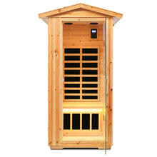Load image into Gallery viewer, 1 Person Far Infrared Old Fir Outdoor Sauna Room - Natural

