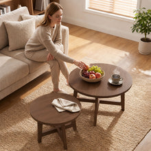 Load image into Gallery viewer, Round Nesting Stackable Tables For Living Room
